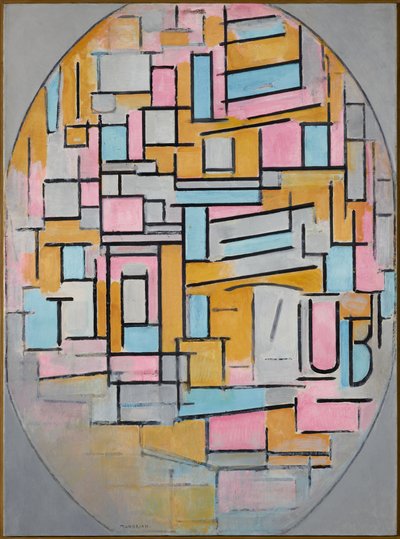 Composition in Oval with Colour Planes 2, 1914 by Piet Mondrian